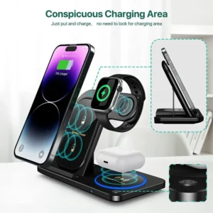 30W 3 in 1 Fast Wireless Charger